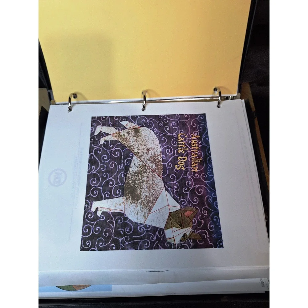 Vintage Dog Quilt & Stained Glass Pattern Collection Binder Afghan Poodle More